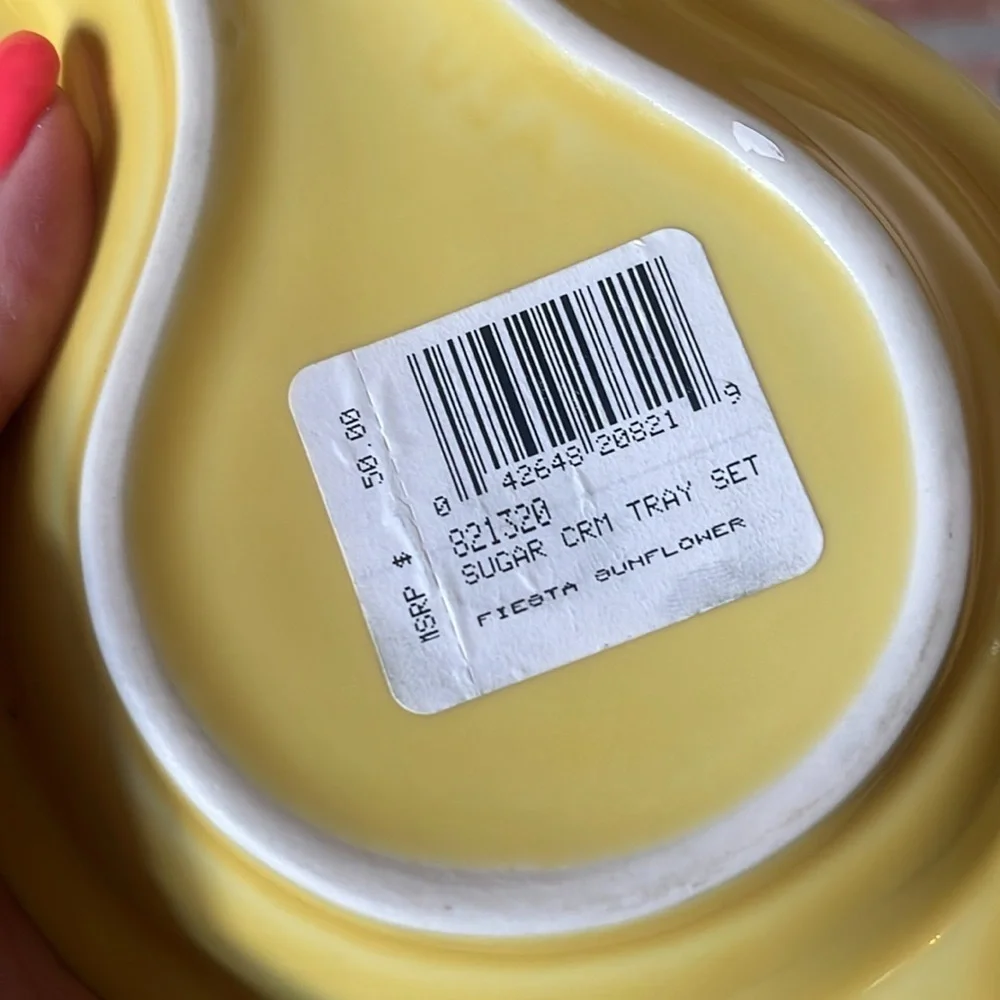 Fiesta Sunflower Yellow Sugar Cream Tray Set